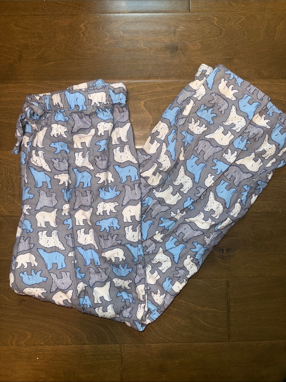Women’s Polar Bear Print Pajama Pants - Blue/Grey